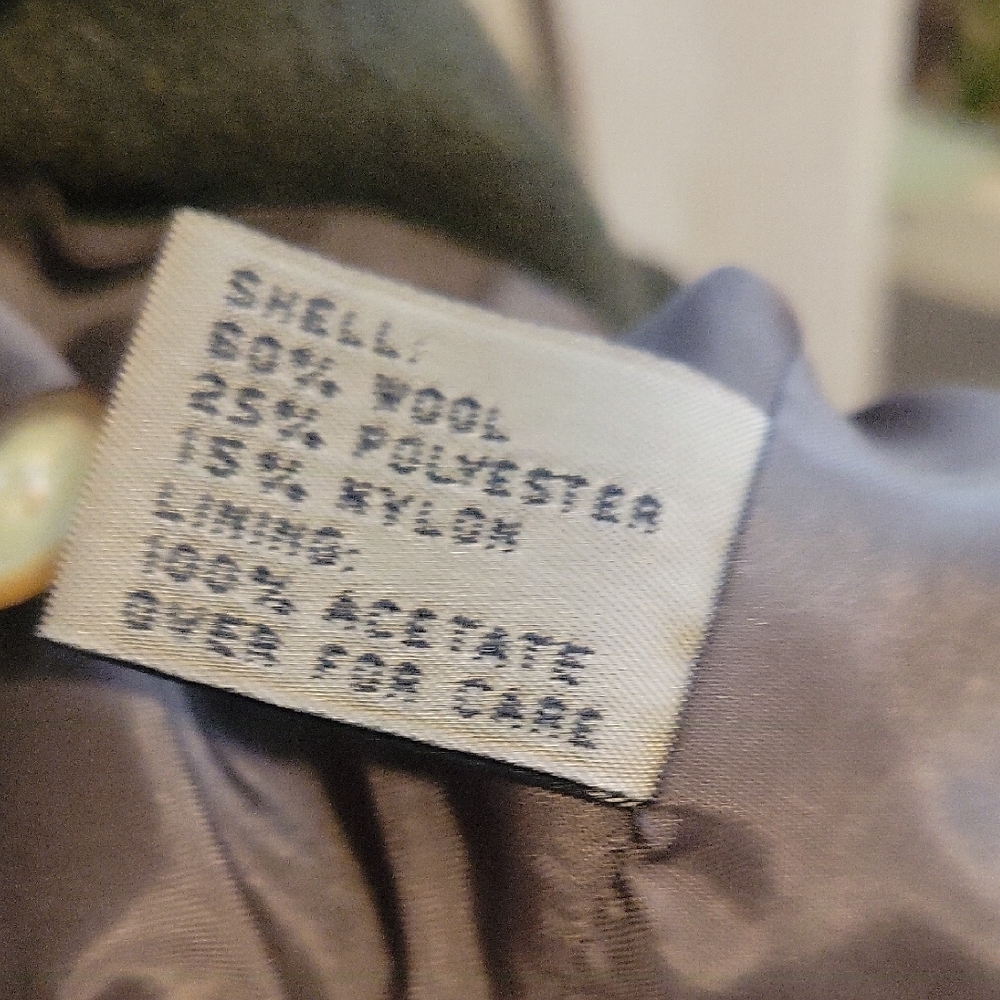 Forest Green wool Vest - Picture 3 of 4